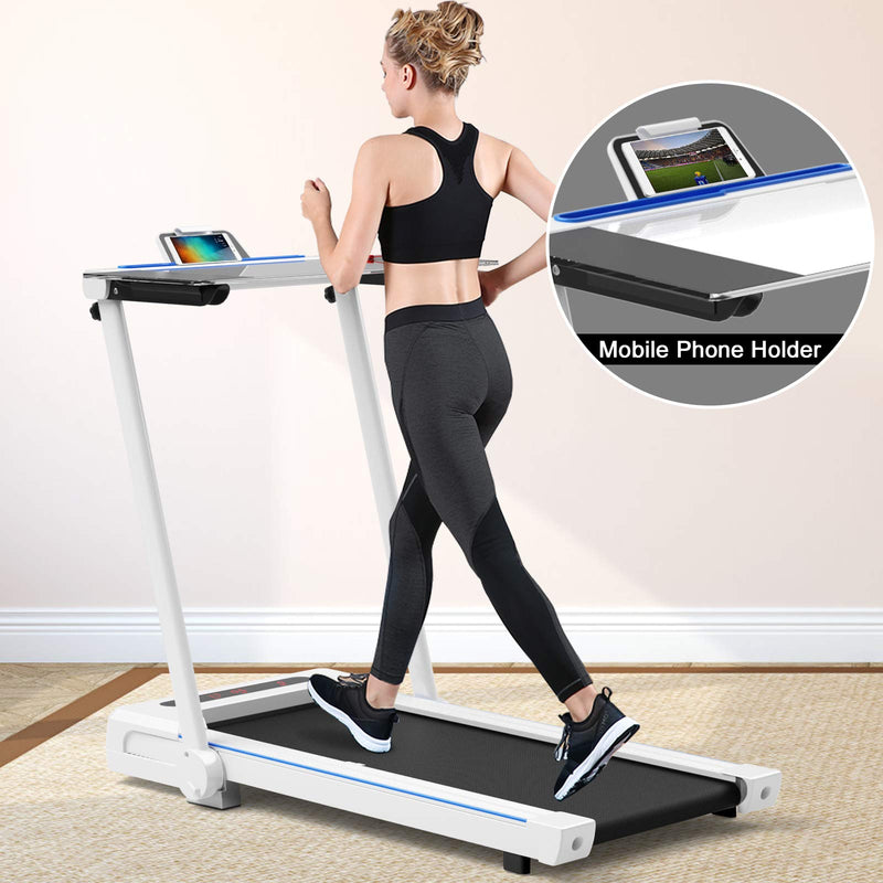 Load image into Gallery viewer, 3-in-1 Treadmill with Large Desk, 2.25HP Superfit Folding Electric Treadmills - GoplusUS
