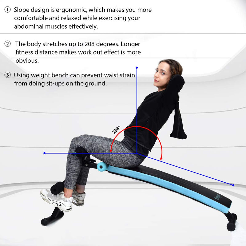 Load image into Gallery viewer, Adjustable Sit Up Bench, Abdominal Training Workout Slant Bench - GoplusUS

