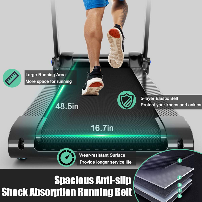 Load image into Gallery viewer, Goplus 3HP Electric Folding Treadmill, with APP Control, Bluetooth Speaker and HD Touch Screen - GoplusUS
