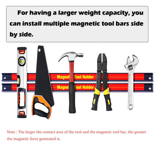 6PCS 18" Magnetic Tool Holder, Metal Magnet Tool Organizer Bars - GoplusUS