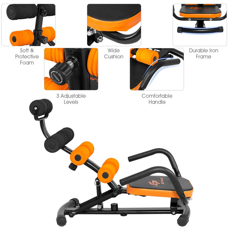 Load image into Gallery viewer, Goplus Core &amp; Abdominal Trainers, Twister Trainer Ab Exercise Machine Height Adjustable - GoplusUS
