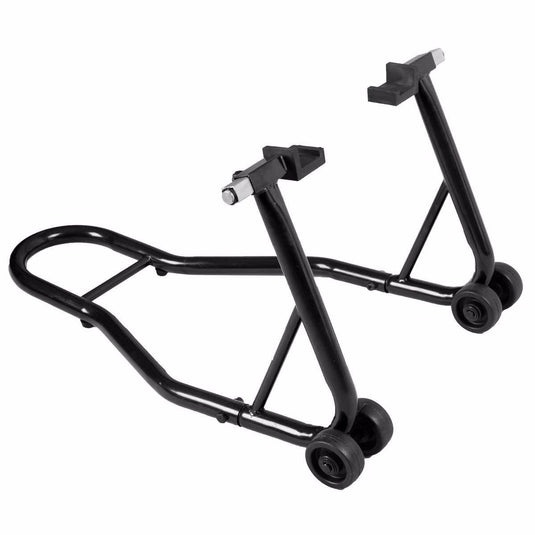 Motorcycle Stand Dirtbike Sport Bike Rear Wheel Lift Fork Swingarm Stands (Black, Rear Stand) - GoplusUS