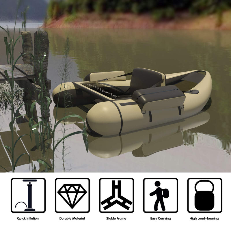 Load image into Gallery viewer, Inflatable Fishing Float Tube, with Storage Pockets - GoplusUS
