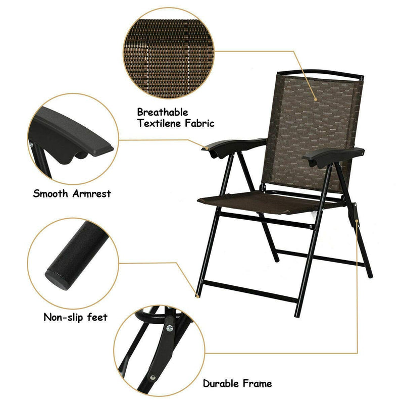 Load image into Gallery viewer, Folding Sling Chairs Sets of 2, Portable Chairs for Patio Garden Pool Outdoor &amp; Indoor - GoplusUS

