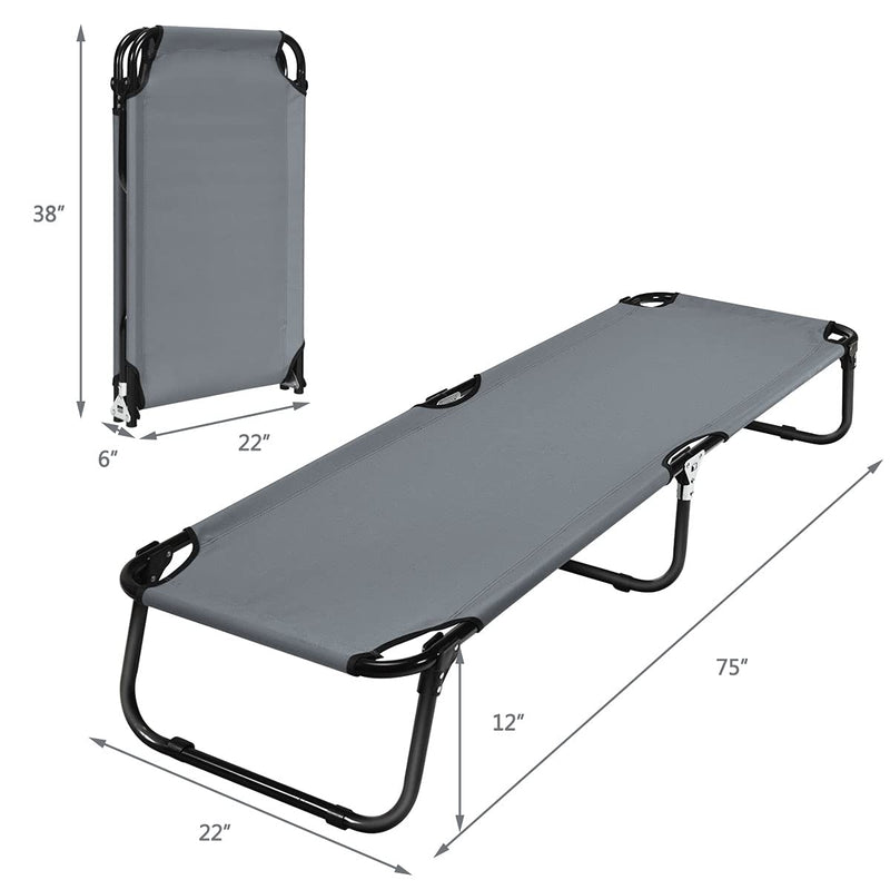 Load image into Gallery viewer, Folding Camping Cot, Heavy Duty Collapsible Foldable Bed - GoplusUS
