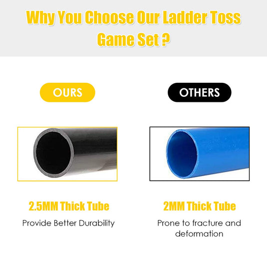 Ladder Toss Game Set, Indoor/Outdoor Ladder Ball Toss Game Set - GoplusUS