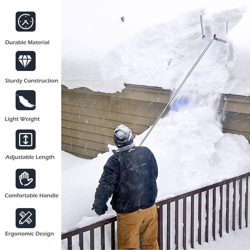 Load image into Gallery viewer, Snow Roof Rake, Aluminum Snow Removal Tool
