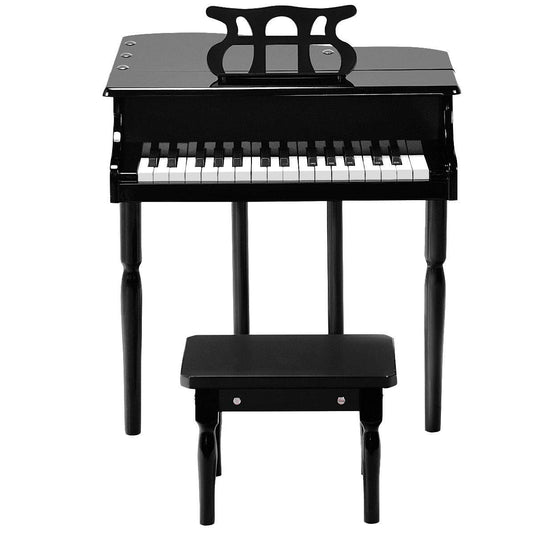Classical Kids Piano, 30 Keys Wood Toy Grand Piano - GoplusUS