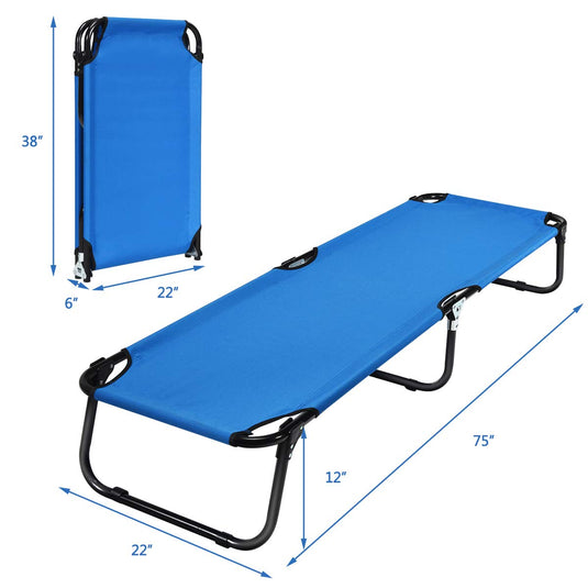 Folding Camping Cot, Heavy Duty Collapsible Foldable Bed - GoplusUS