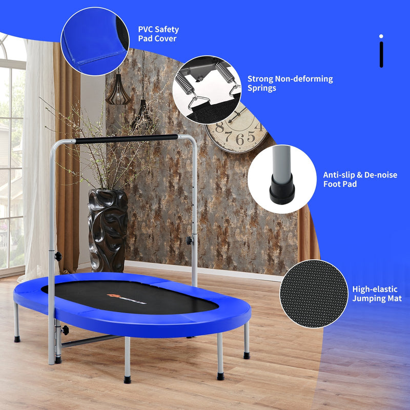 Load image into Gallery viewer, Foldable Trampoline, Double Mini Kids Trampoline Rebounder - GoplusUS
