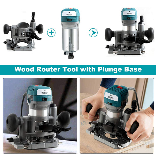 Wood Router with Fixed Base