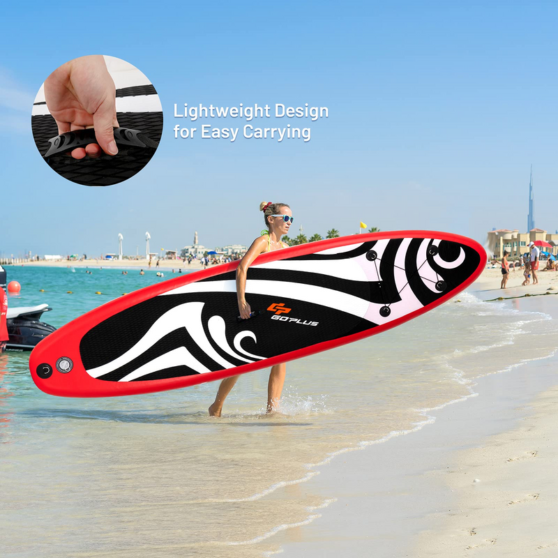 Load image into Gallery viewer, Goplus Inflatable Stand up Paddle Board Surfboard SUP Board (Red, 10FT) - GoplusUS
