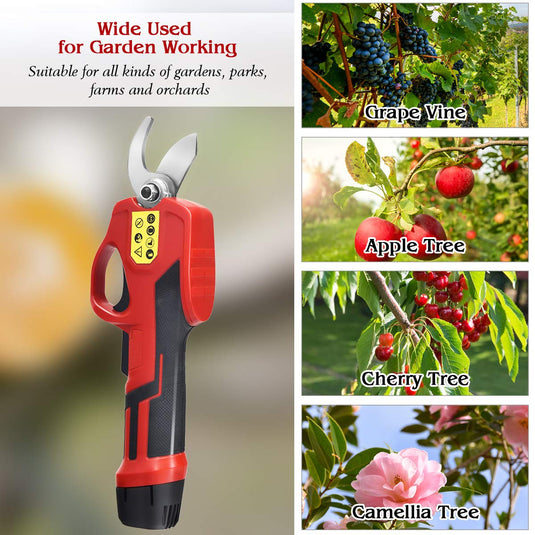 Professional Cordless Electric Pruning Shears, Tree Branch Flower Bushes Trimmer
