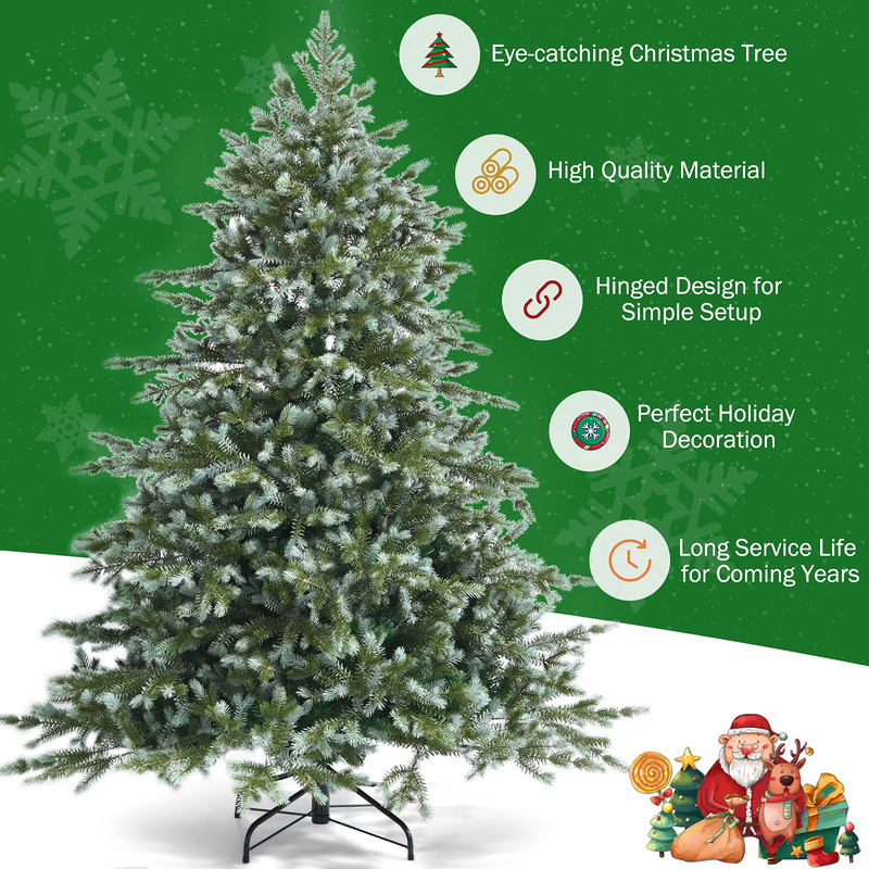 Load image into Gallery viewer, Goplus Artificial Christmas Tree, Metal Stand, Wintry Indoor Decoration for Holiday Festival - GoplusUS
