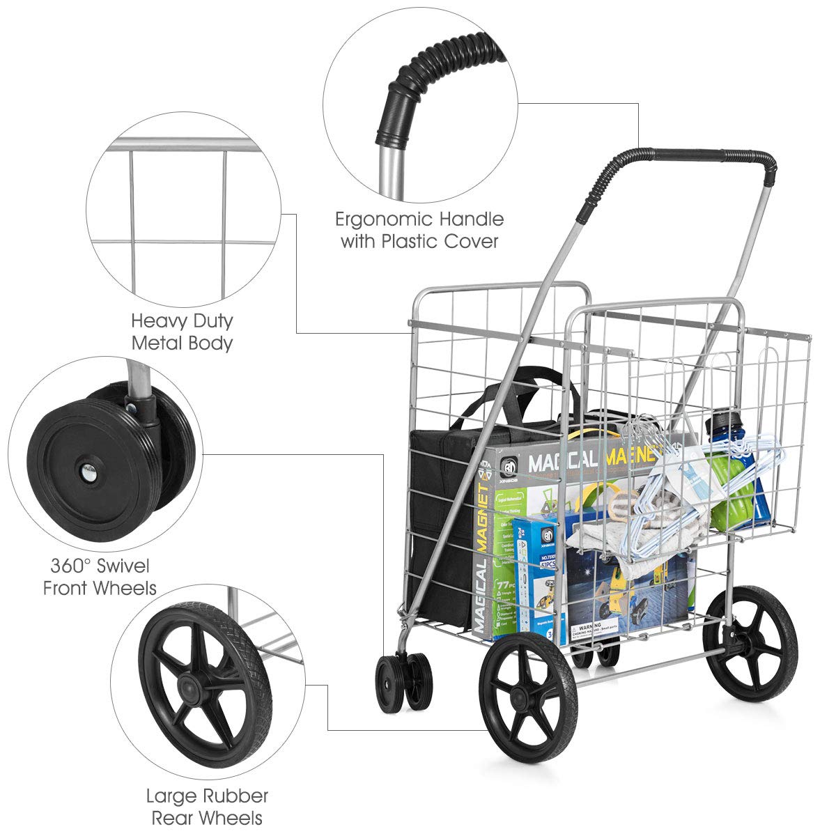 Jumbo Folding Shopping Cart