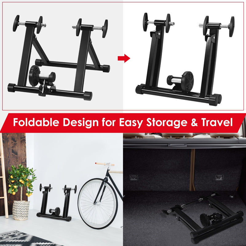 Load image into Gallery viewer, Bike Trainer Stand, Indoor Steel Exercise Bicycle Trainers with Magnetic Flywheel - GoplusUS
