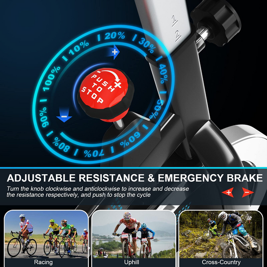 Goplus Magnetic Stationary Bike, Indoor Exercise Cycling Bike Smooth Belt Drive - GoplusUS