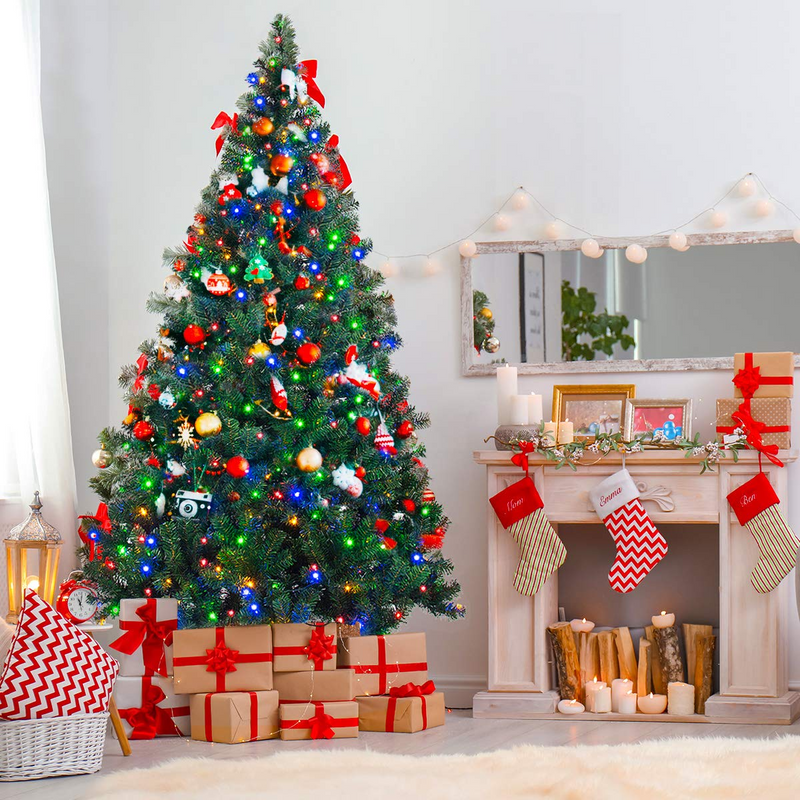 Load image into Gallery viewer, Goplus Artificial Christmas Tree Premium Spruce Hinged Tree, UL-Certified Transformer - GoplusUS
