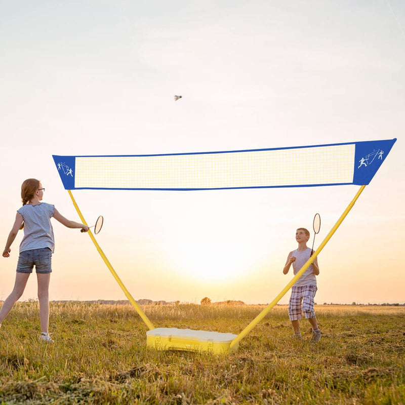 Load image into Gallery viewer, Portable Badminton Set, 10x5 ft Folding Adjustable Volleyball Badminton Net
