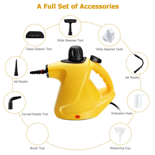 Handheld Pressurized Steam Cleaner Cleaning for Home, Toilets, Windows, Auto - GoplusUS