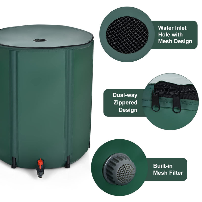 Load image into Gallery viewer, Portable Rain Barrel Water Collector Collapsible Tank
