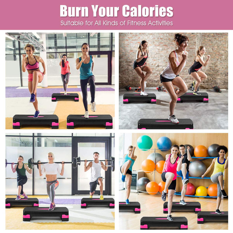 Load image into Gallery viewer, Step Platform, 26&quot; Adjustable Aerobic Exercise Step Deck
