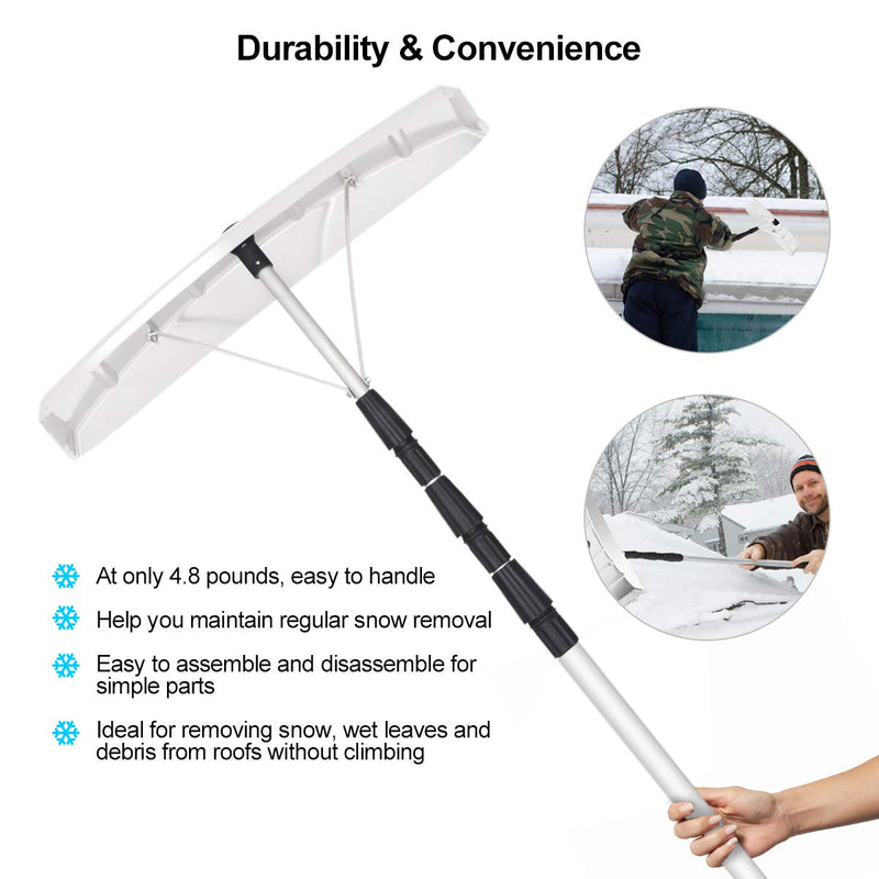 Load image into Gallery viewer, Goplus 21&#39; Snow Roof Rake, Twist-N-Lock Adjustable Snow Shovel with 6&quot; x 25&quot; Blade - GoplusUS
