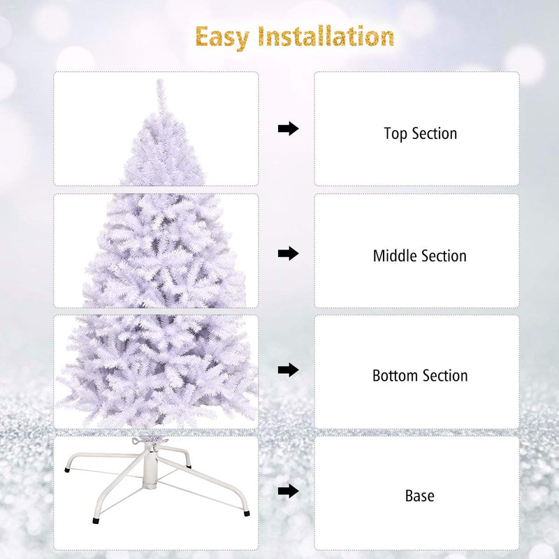 Load image into Gallery viewer, 6ft /7.5ft/9ft White Artificial Christmas Tree - GoplusUS
