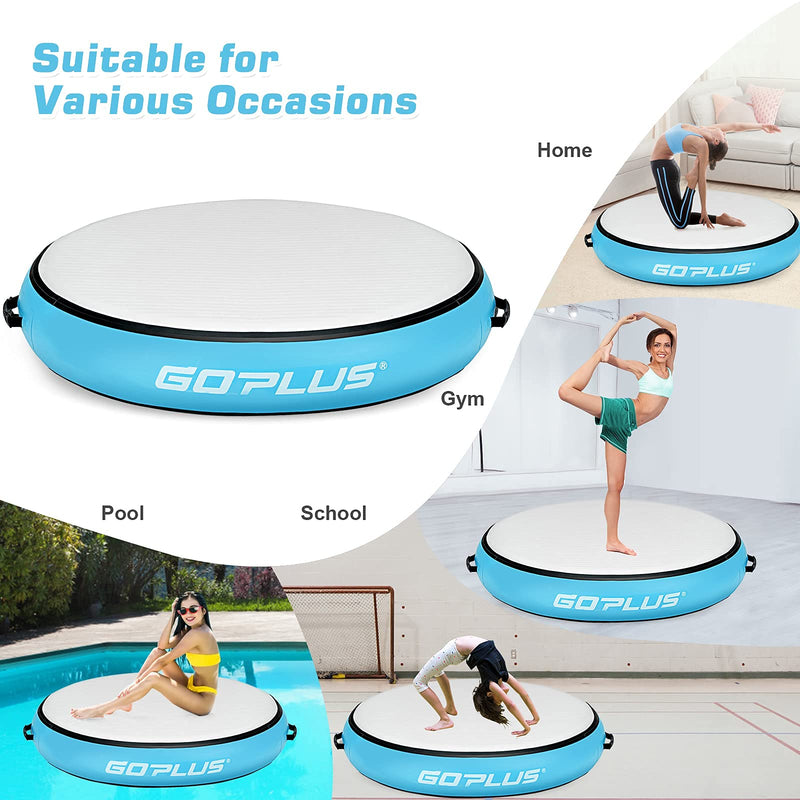 Load image into Gallery viewer, 3.3FT Inflatable Gymnastic Mat, 8&quot; Thick Air Spot Tumbling Exercise Training Mat - GoplusUS
