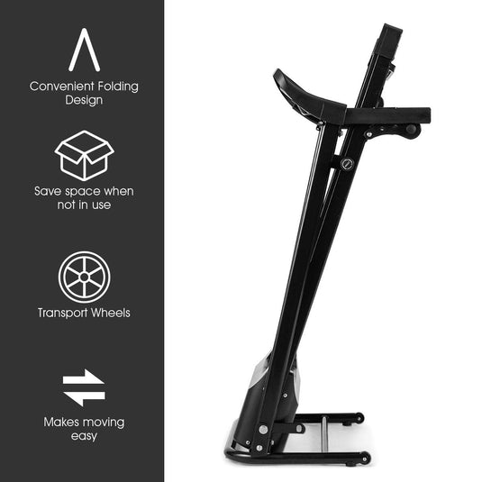 Electric Folding Treadmill, Adjustable Incline and Low Noise Design - GoplusUS