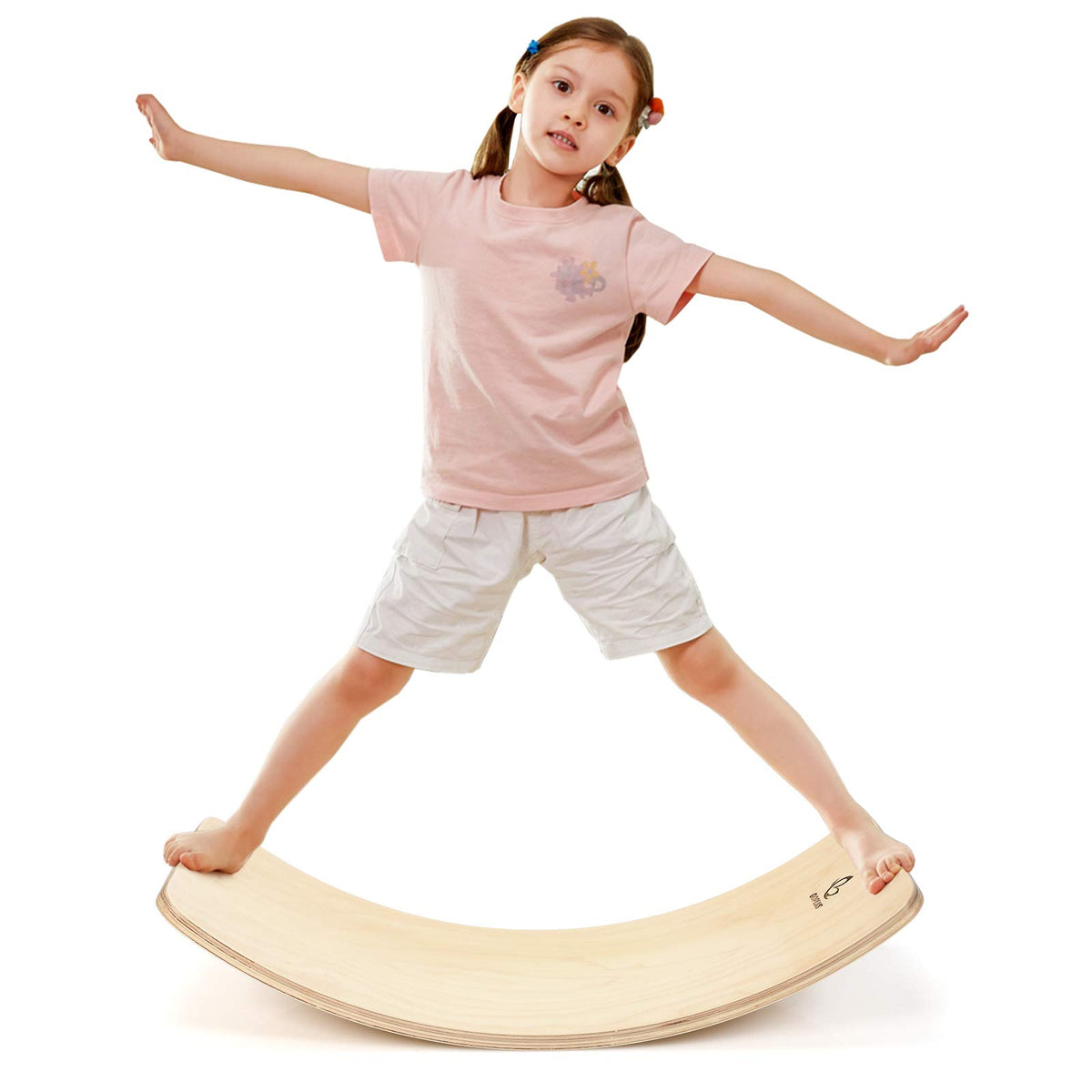 Wooden Balance Board Curvy Wobble Board