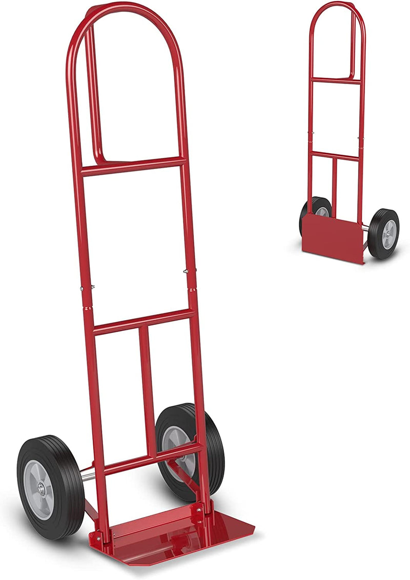 Load image into Gallery viewer, Goplus P-Handle Hand Truck, High Back Sack Barrow with 10&quot; Wheels, Built-in Double Bearings and Foldable Load Plate
