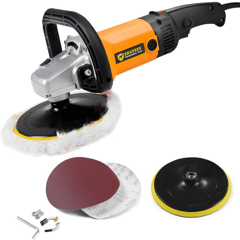 Load image into Gallery viewer, Electric Car Polisher Variable 6-Speed Rotary Polisher 7&quot; Buffer Sander w/Bonnet Pad - GoplusUS
