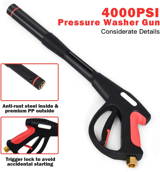 Pressure Washer Gun with 20-Inch Extension Wand Lance