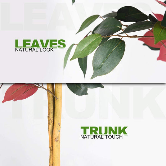 4FT Fake Tree Artificial Greenery Plants in Nursery Pot Decorative Trees - GoplusUS