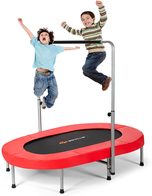 Foldable Trampoline, Double Mini Kids Trampoline Rebounder – GoplusUS