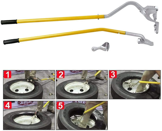 Tire Changer, 17.5" to 24" Steel Tire Mount Demount Tool Kit