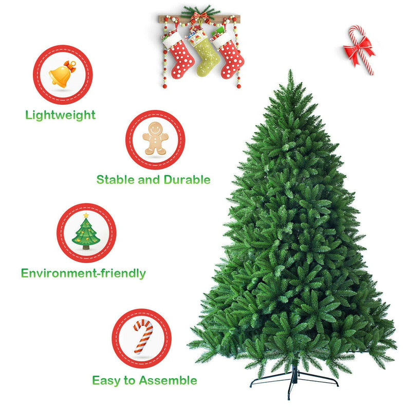 Load image into Gallery viewer, 7.5ft Unlit Artificial Christmas Tree, Premium Hinged Fir Tree - GoplusUS
