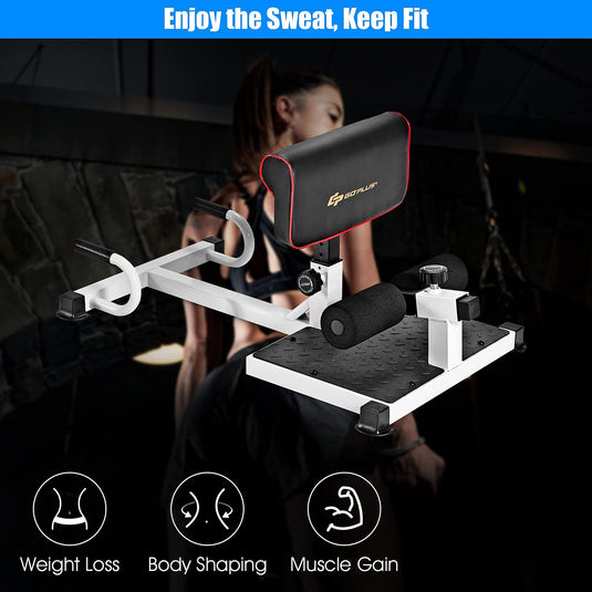 Deep Sissy Squat Machine, Hip Thrust Sit up Exercise Equipment for Core Training - GoplusUS