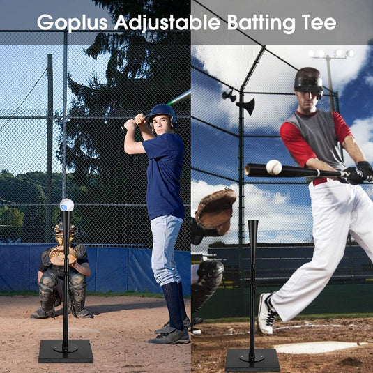 Batting Tee, Adjustable Baseball Hitting Tee Heavy Duty Softball - GoplusUS