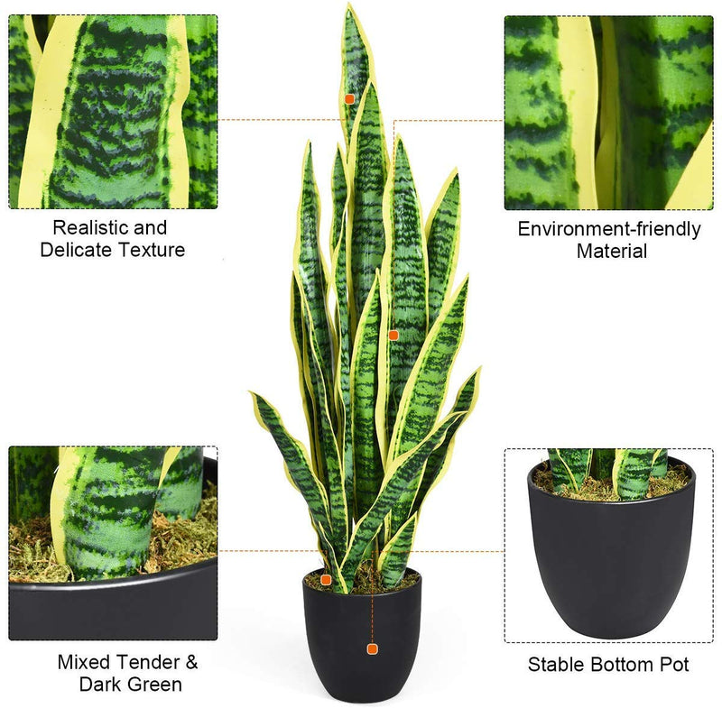 Load image into Gallery viewer, Artificial Snake Plant, 36&quot; Fake Sansevieria - GoplusUS
