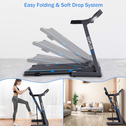 2.25HP Folding Treadmill with Incline, Superfit Electric Treadmill - GoplusUS