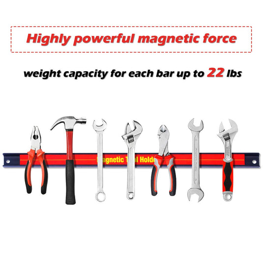 6PCS 18" Magnetic Tool Holder, Metal Magnet Tool Organizer Bars - GoplusUS