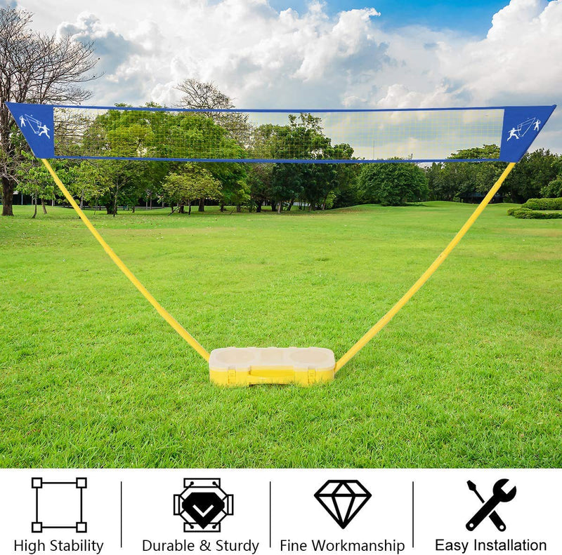 Load image into Gallery viewer, Portable Badminton Set, 10x5 ft Folding Adjustable Volleyball Badminton Net
