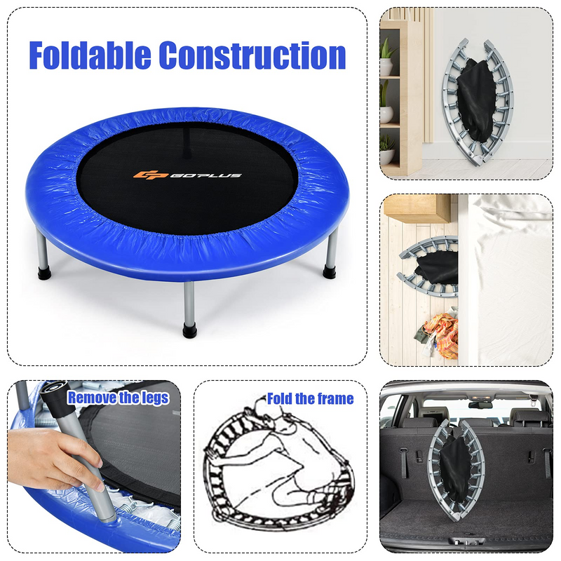 Load image into Gallery viewer, Goplus Mini Folding Trampoline, Foldable Fitness Rebounder for Children - GoplusUS
