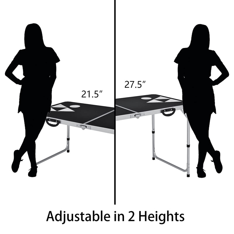 Load image into Gallery viewer, 8 Ft Portable Beer Pong Table, Foldable Party Pong Tailgate Table - GoplusUS
