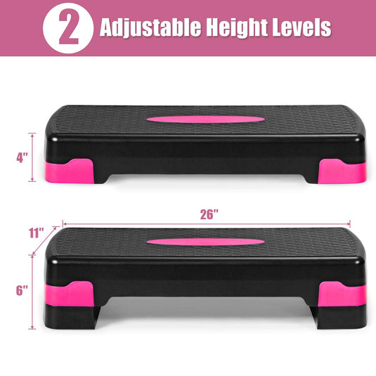 Step Platform, 26" Adjustable Aerobic Exercise Step Deck