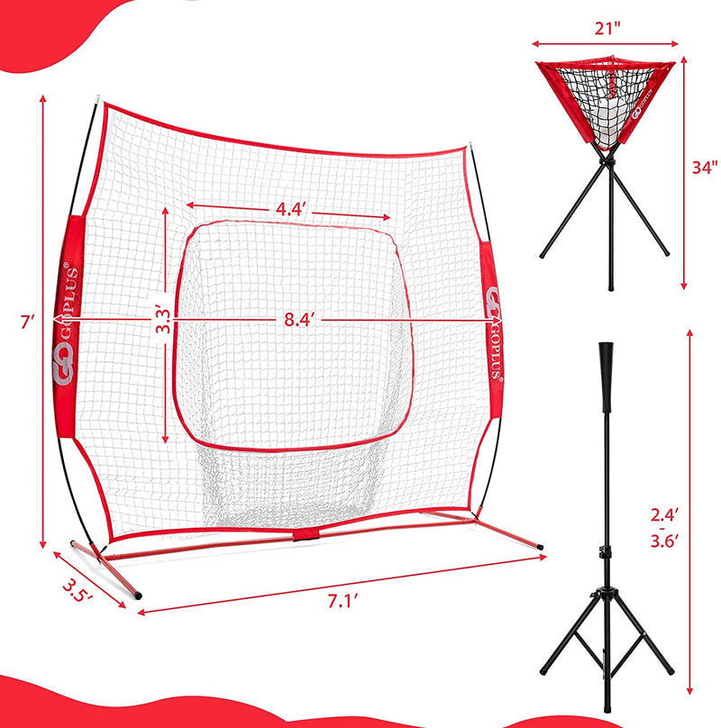 Load image into Gallery viewer, Baseball Softball Practice Combo, 8.5x7 Feet Training Net - GoplusUS
