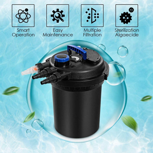Bio Pressure Pond Filter with 13 W UV Sterilizer - GoplusUS