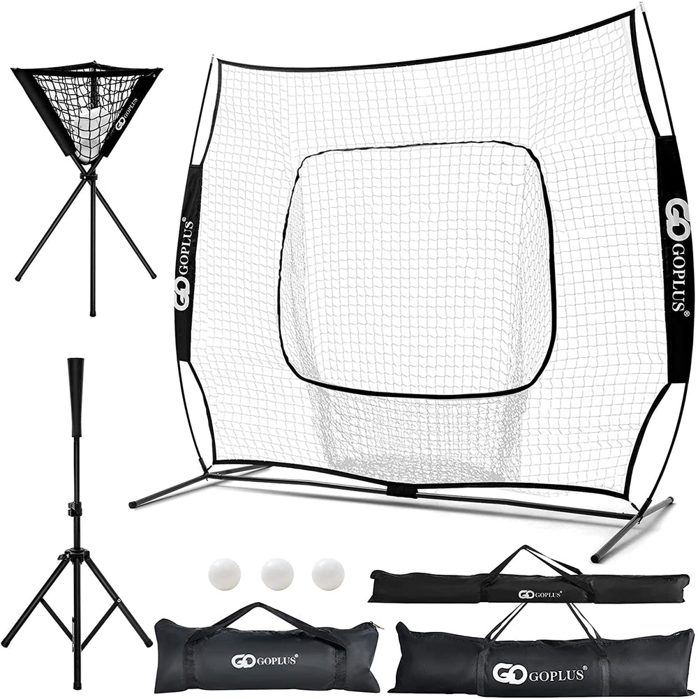 Baseball Softball Practice Combo, 8.5x7 Feet Training Net - GoplusUS